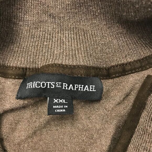 Tricots St Raphael brown 1/4 zip long sleeve shirt‎ XXL - Picture 2 of 2